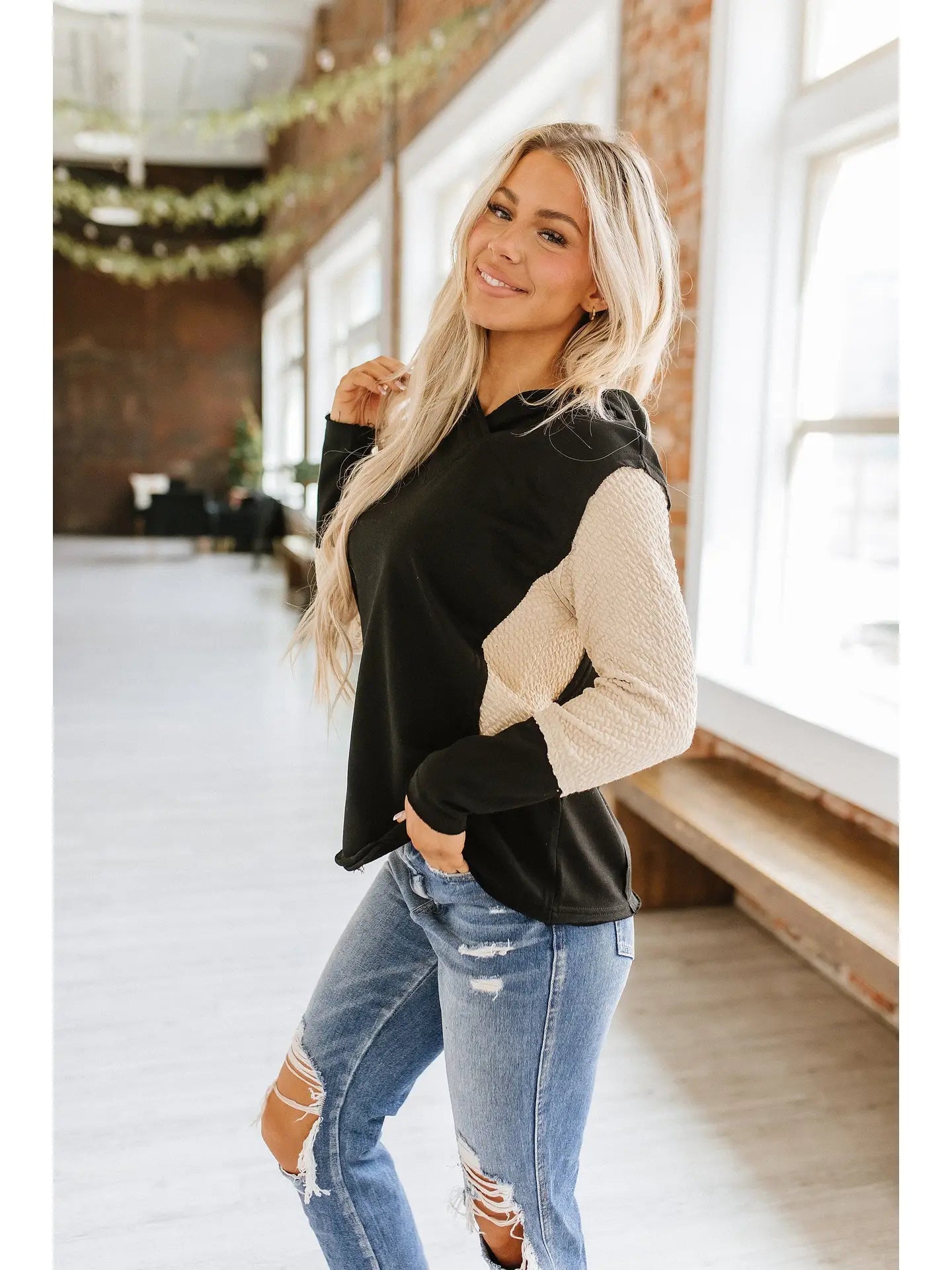 Hudson Texture Sleeve Cardigan