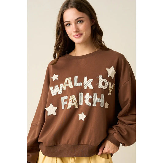 Walk By Faith Crewneck Sweatshirts