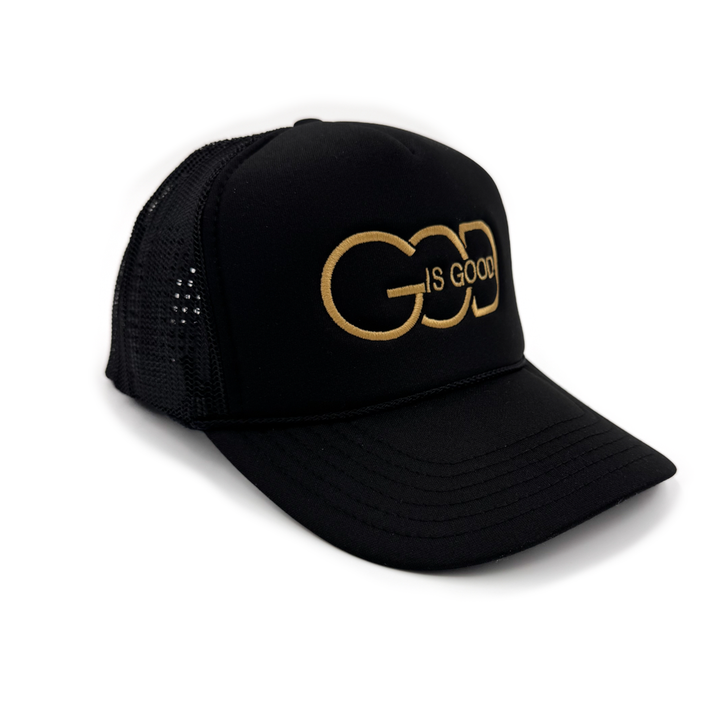 God is Good Black Foam Trucker Hat