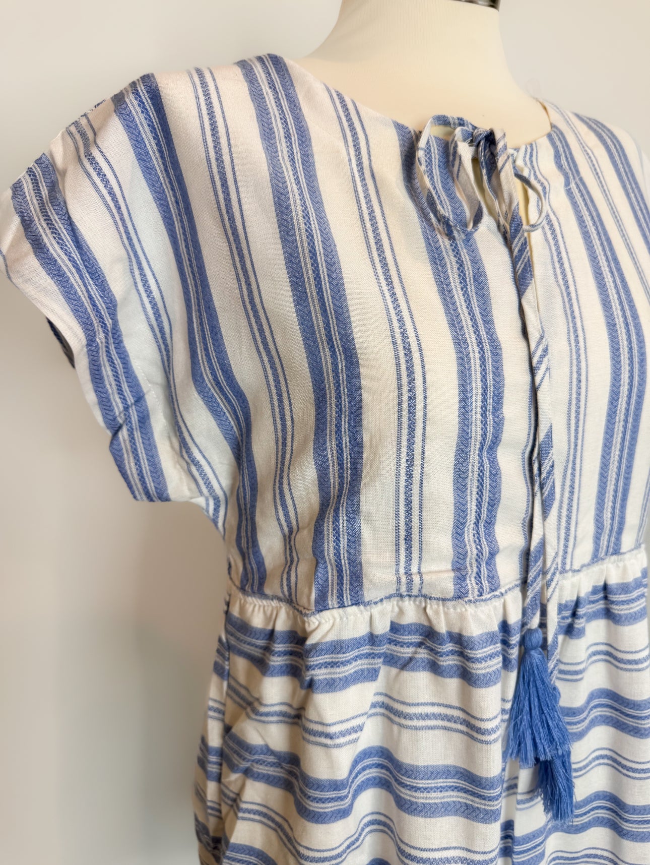 Blue white Striped Boat Dress