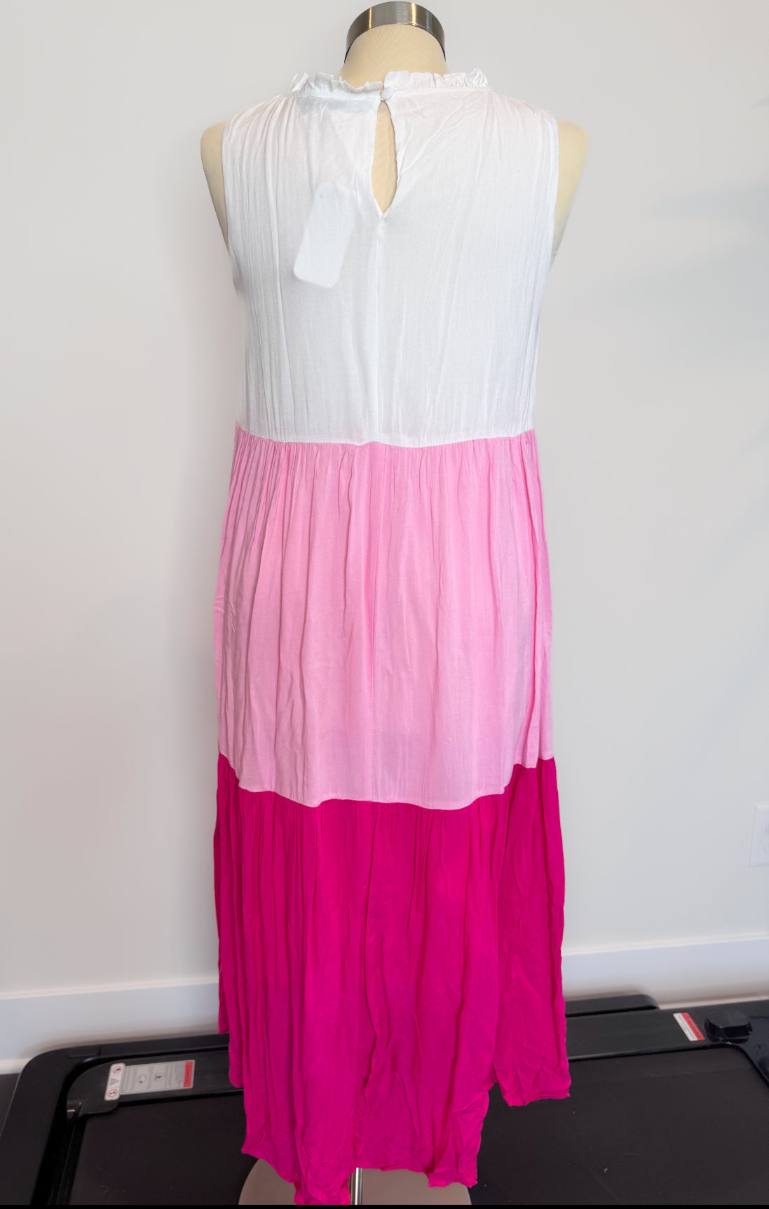 Tri-Colored Block Maxi Dress