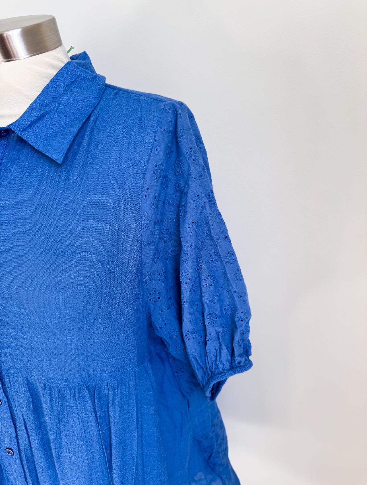 Blue Button Down Dress