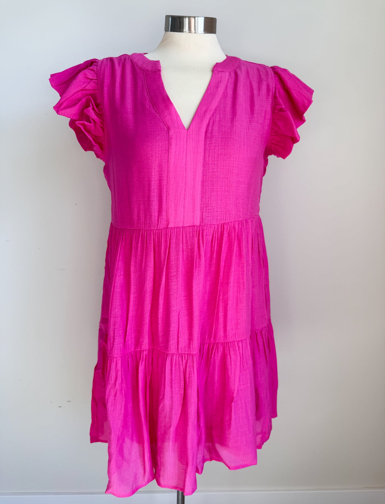 Hot Pink Tiered dress