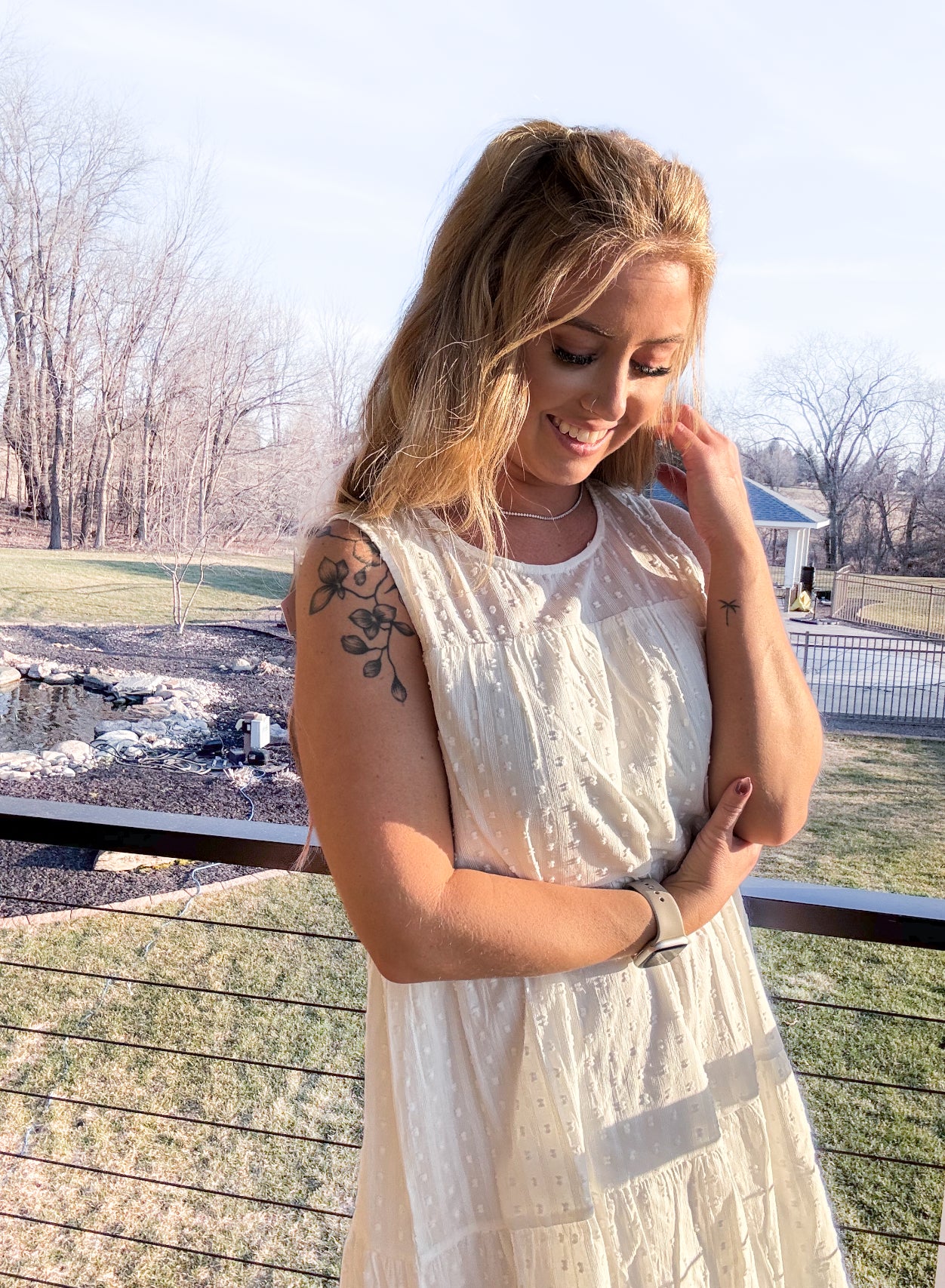 Spring knit Dotted Dress