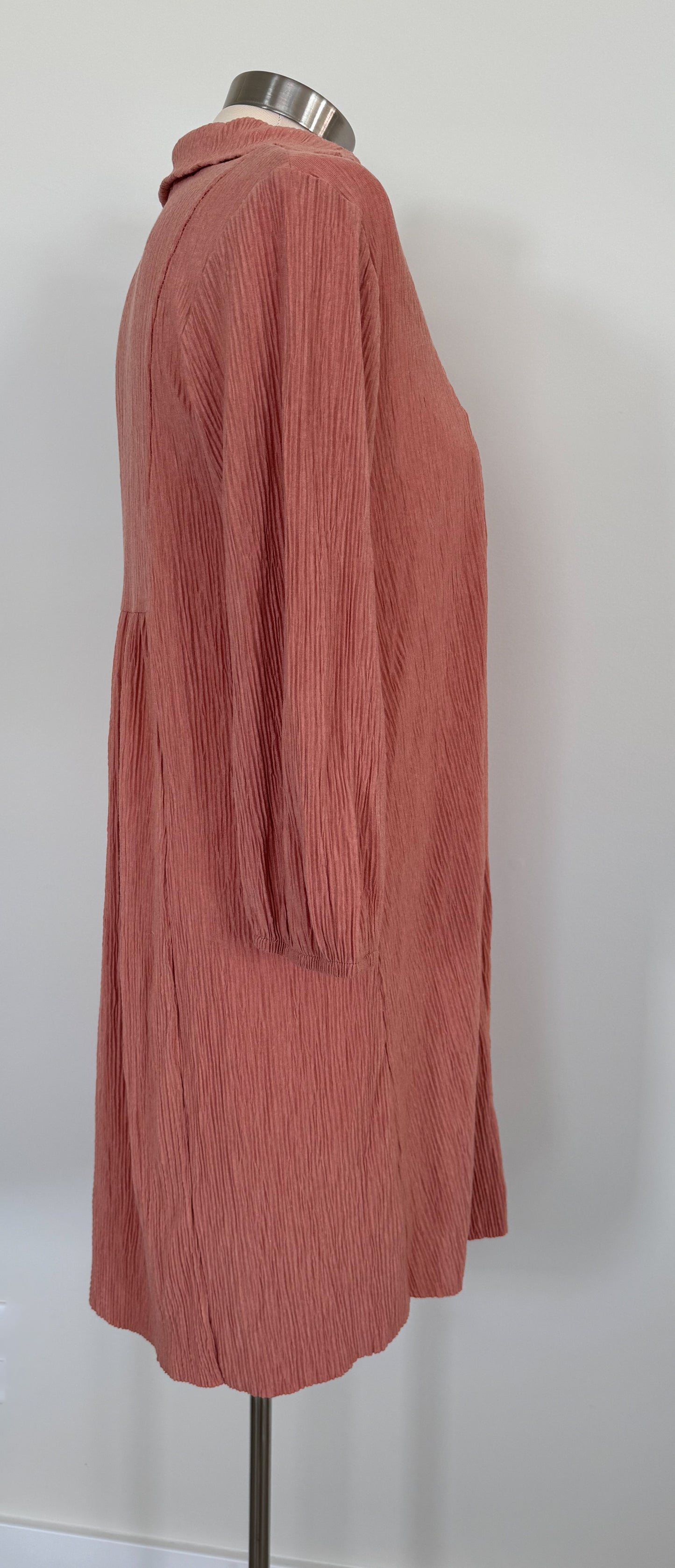 Deep V Textured Dress