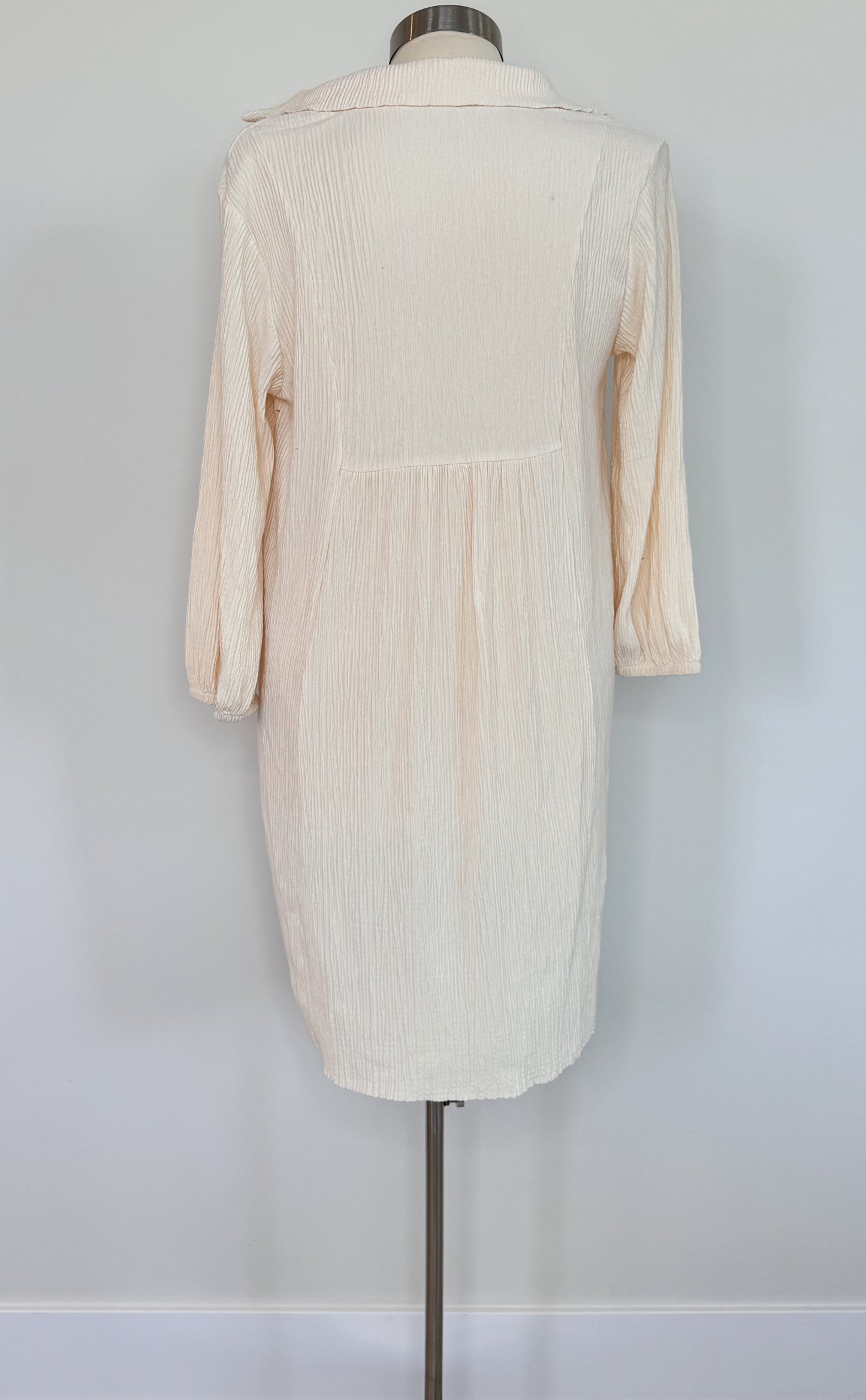 Deep V Textured Dress