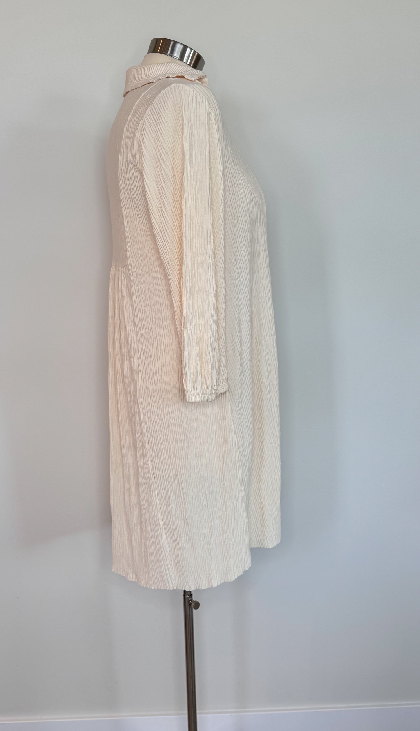 Deep V Textured Dress