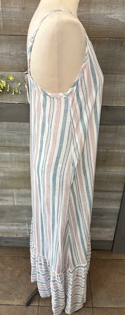 Striped Maxi Dress with Pockets