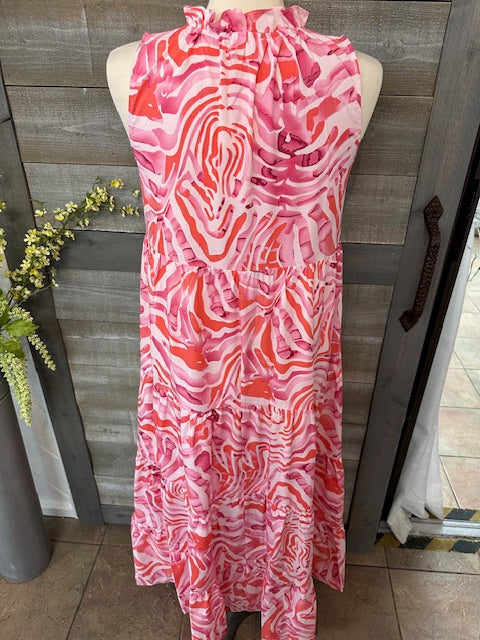High Neck Sleeveless Dress