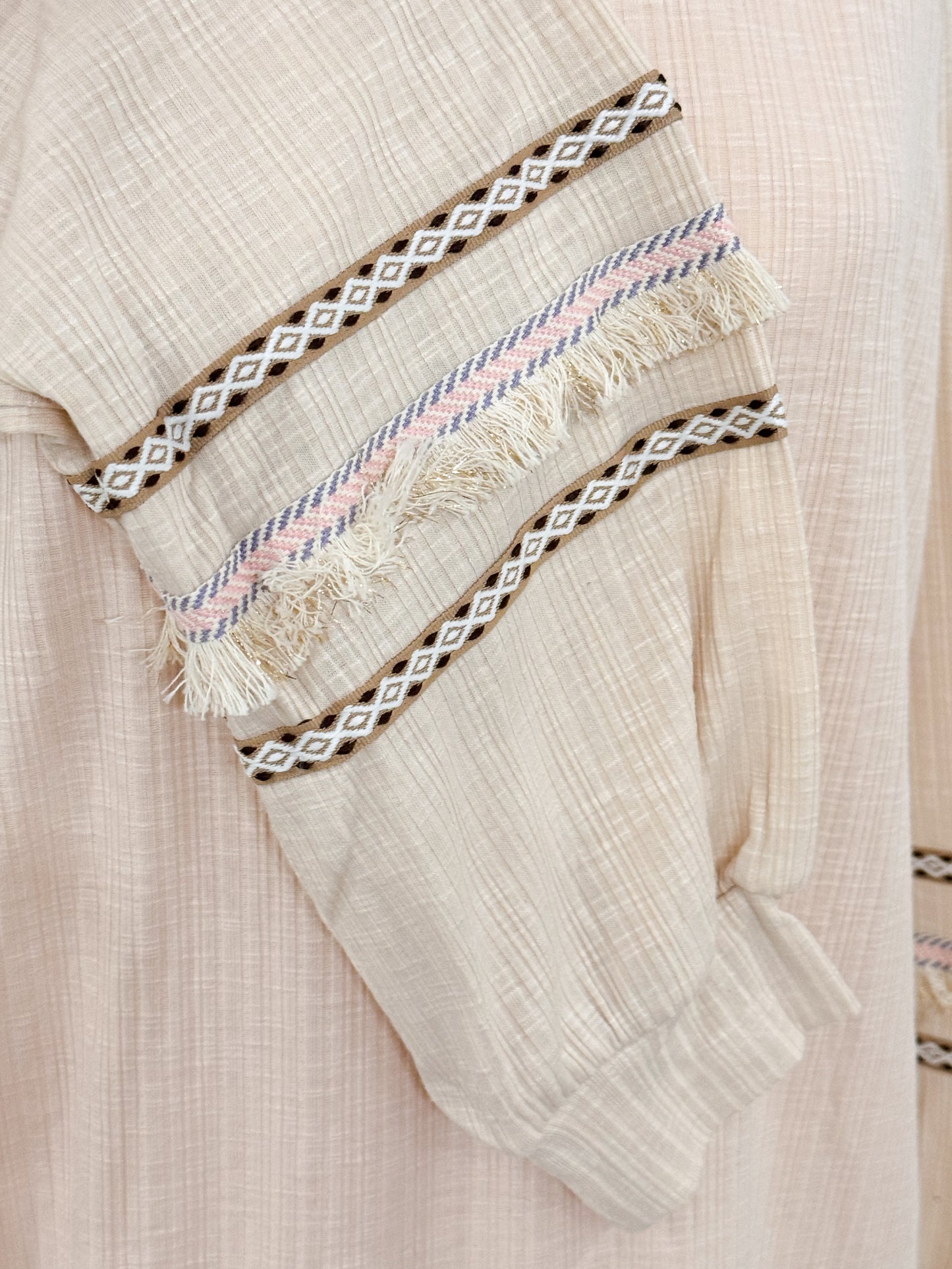 Cream Texture Long Sleeve
