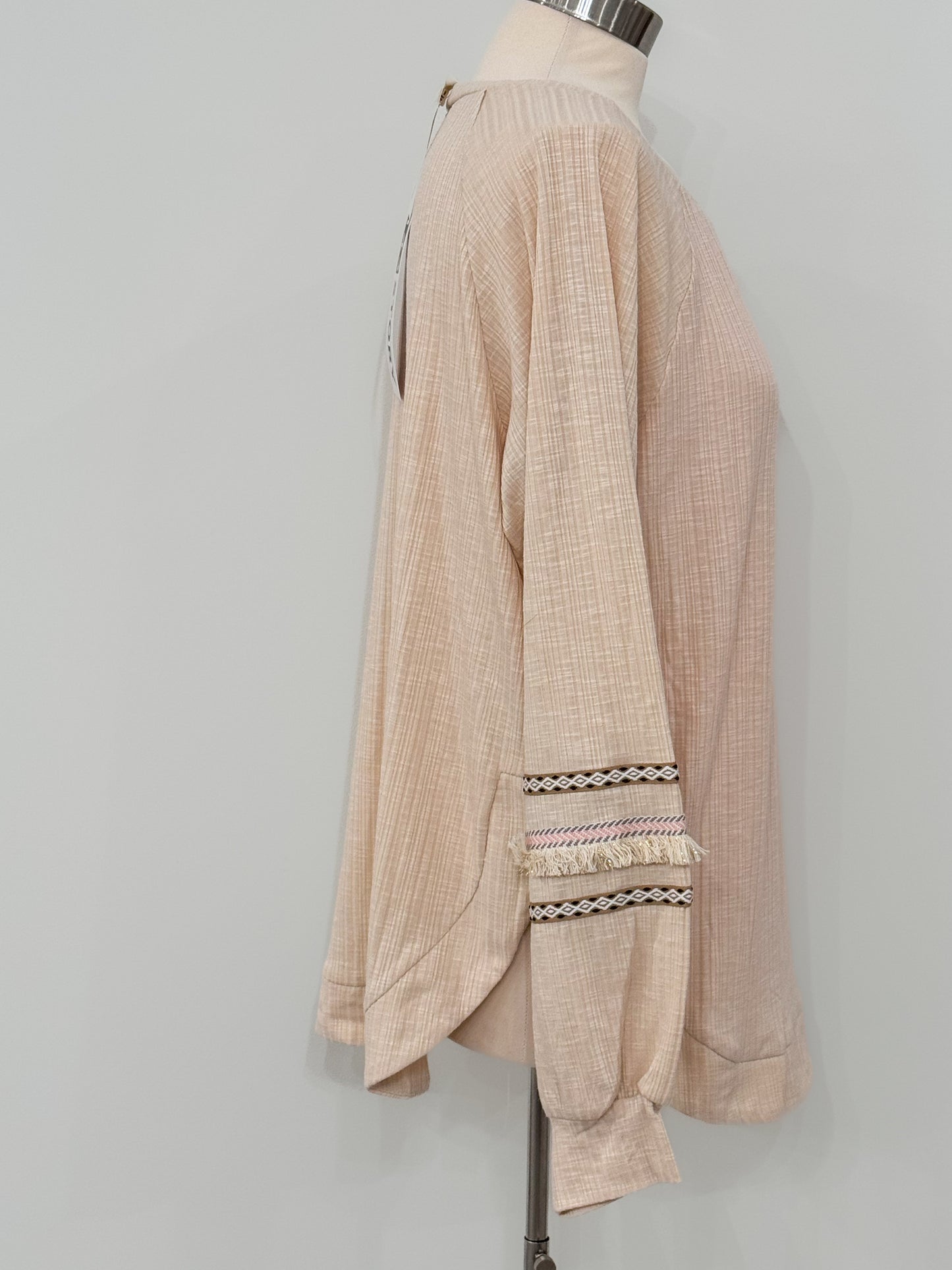 Cream Texture Long Sleeve