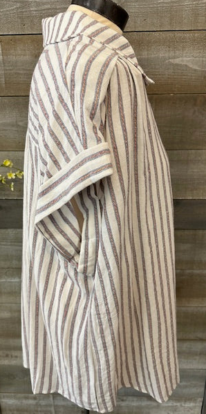 Striped button blouse
