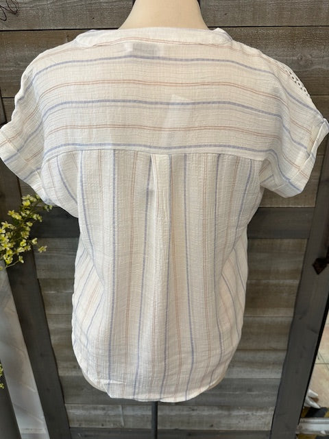 Hi-Low Striped Top
