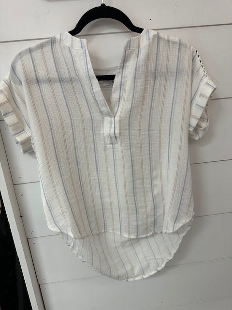 Hi-Low Striped Top