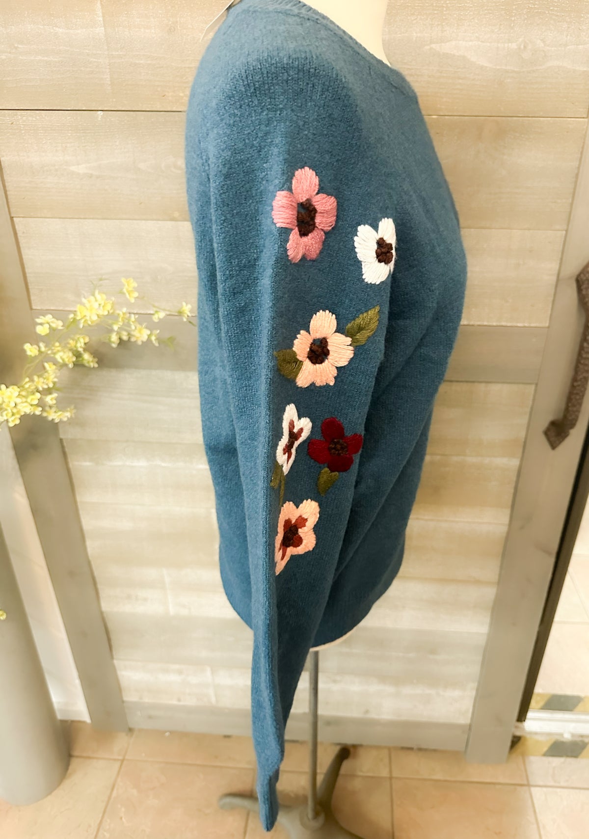 Knit Floral Sweater