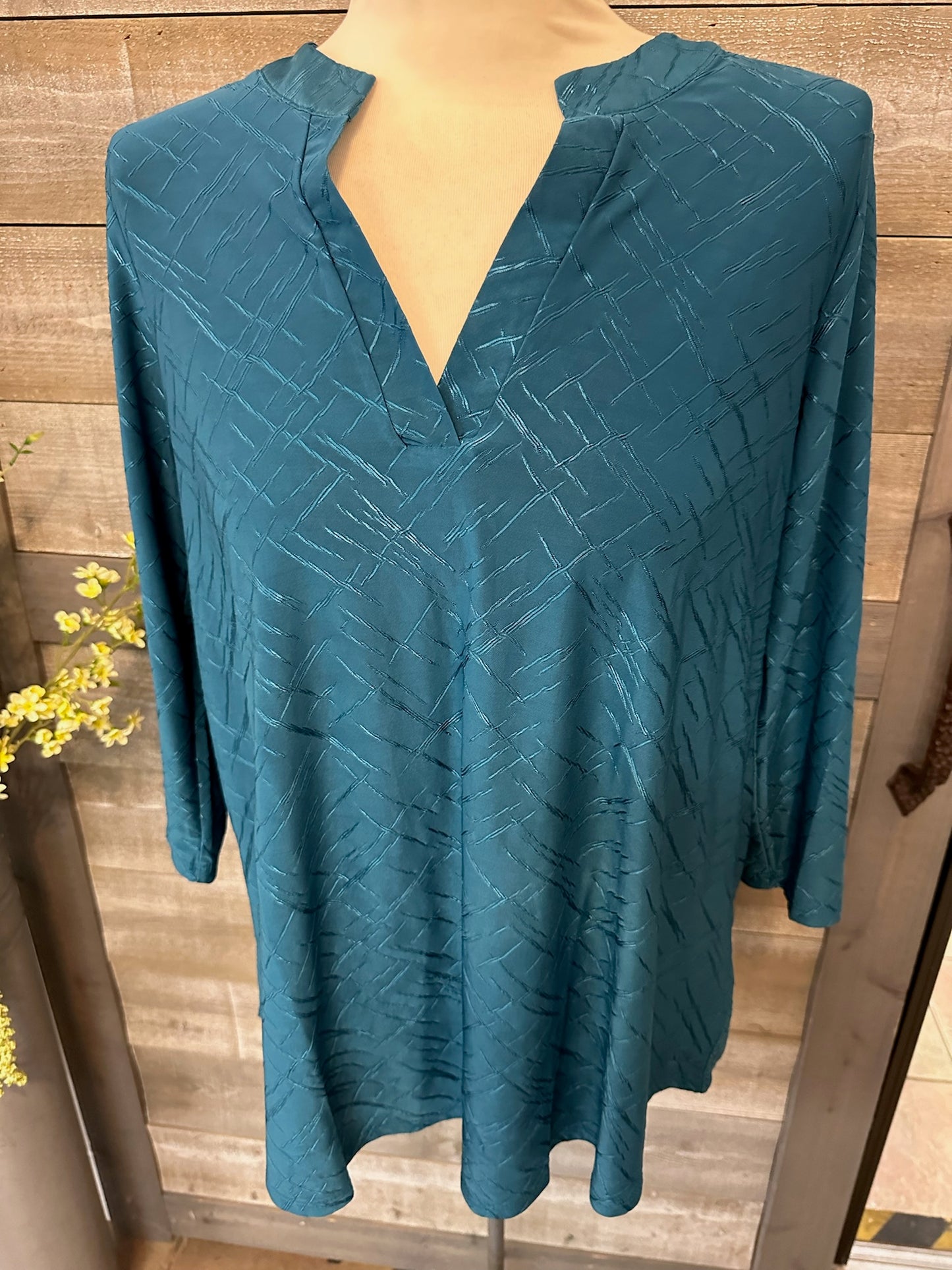 3/4 Sleeve Textured Blouse