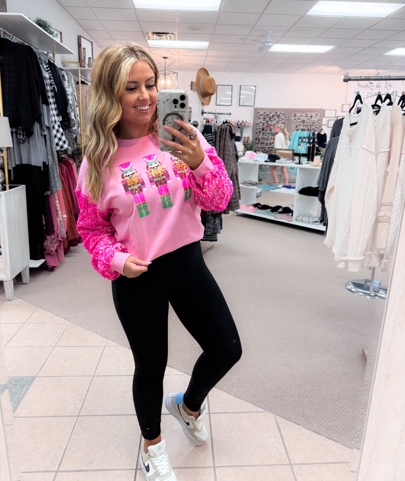 Pink Squin Nutcracker Sweatshirt