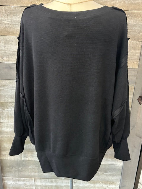 Love Leopard Patchwork Loose Top