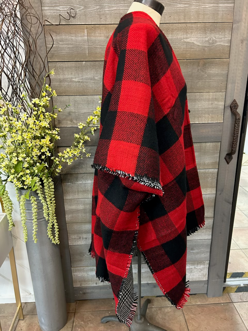 Red Plaid Shawl