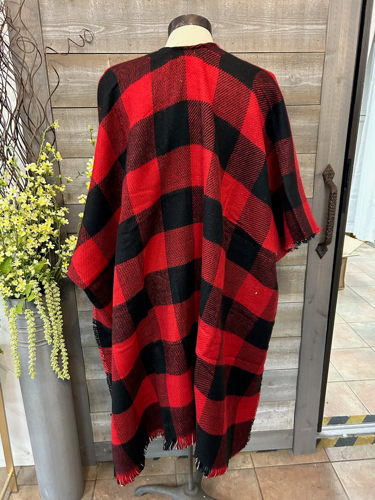 Red Plaid Shawl