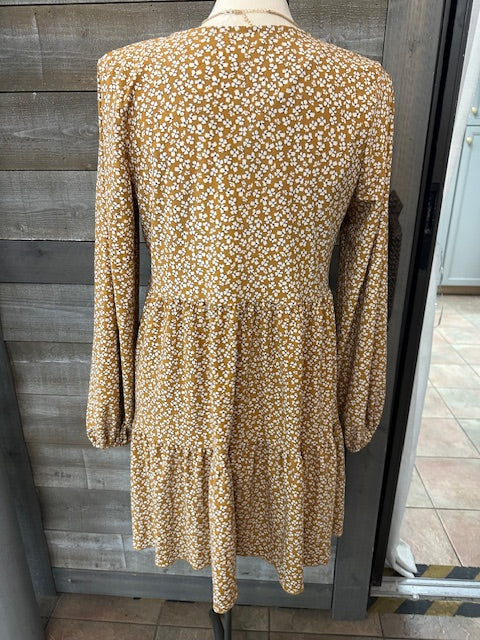 Mustard Floral Dress