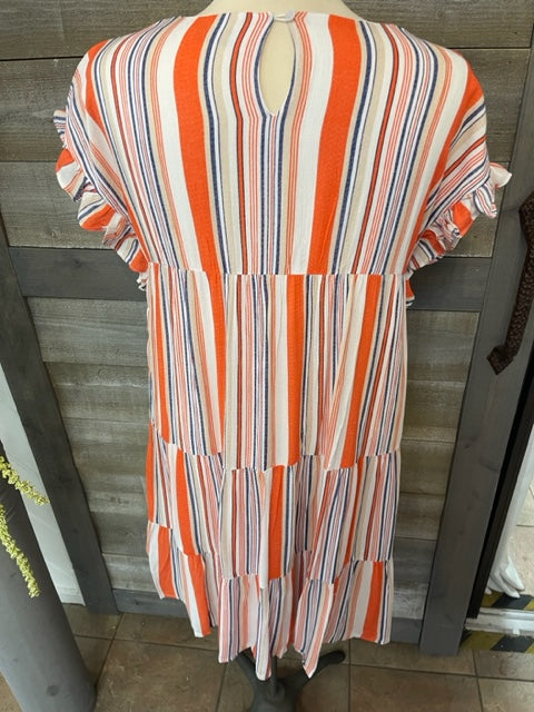 Multi-Colored Striped Dress