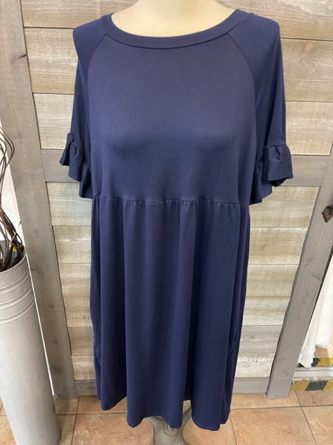 Short Sleeve Loose Fitting Dress