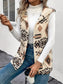 Aztec Geometry Print Plush Hooded Vest