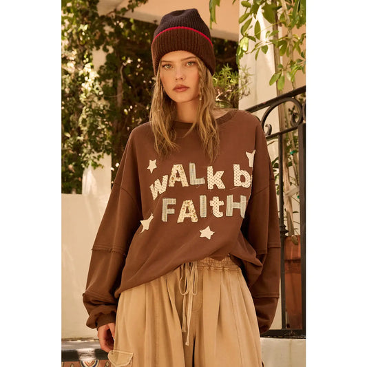 Walk By Faith Crewneck Sweatshirts