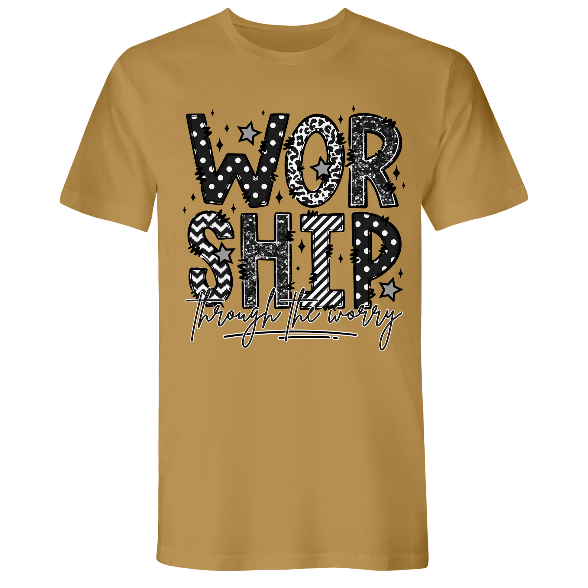 Mens Small Antique Gold Style_T-Shirt