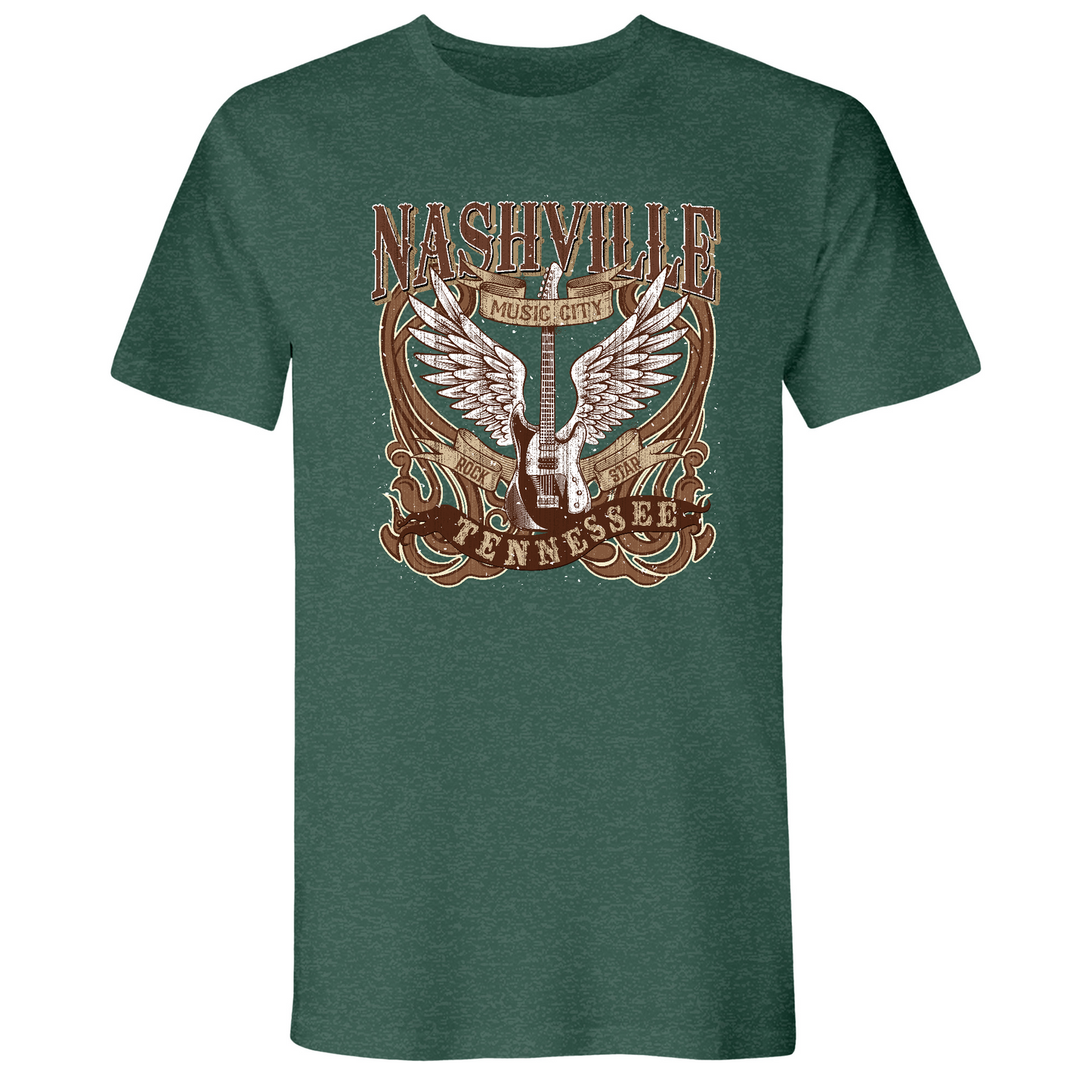 Mens Small Heather Forest Green Style_T-Shirt