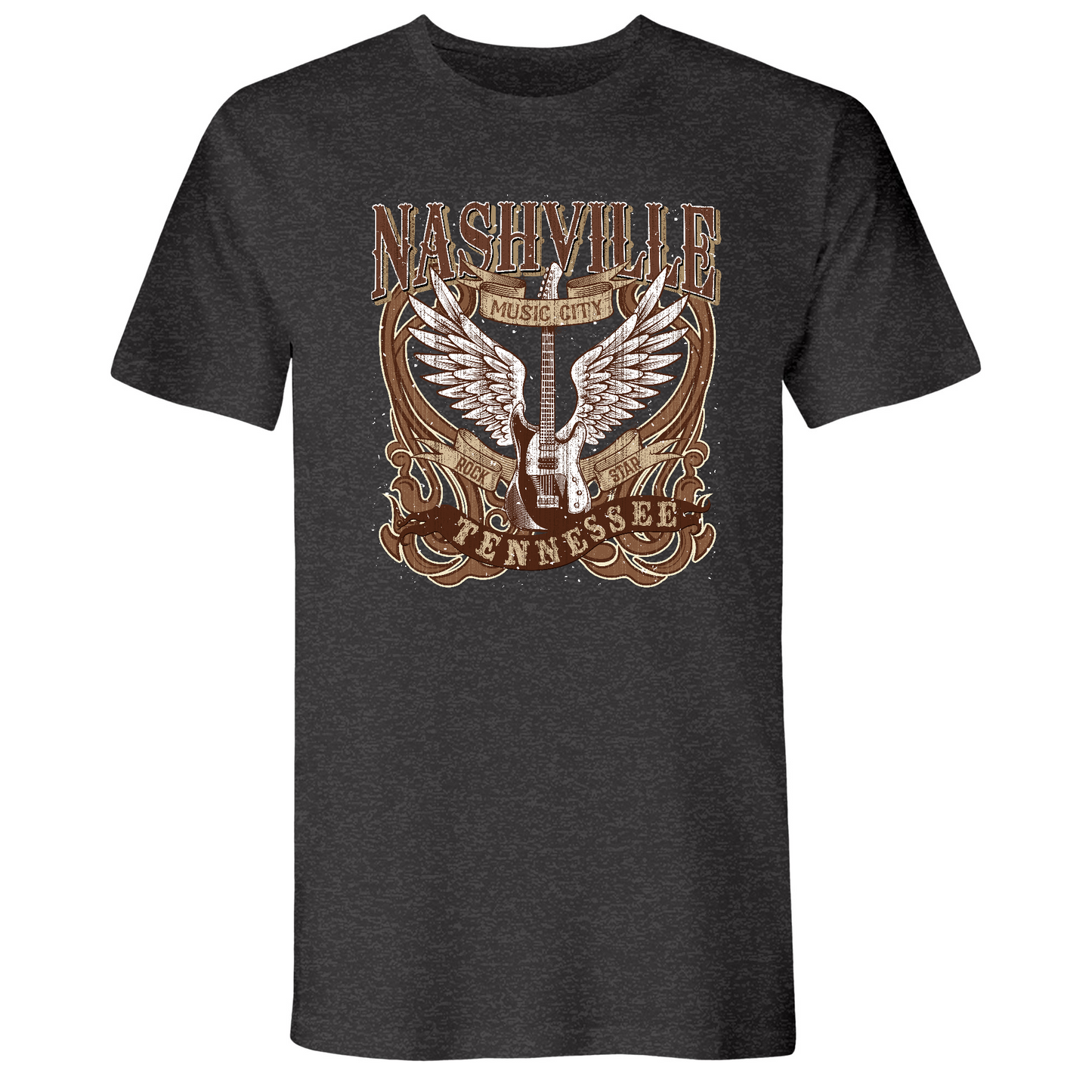 Mens Small Heather Heavy Metal Style_T-Shirt