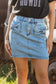 Denim Skirt With Bow Detail