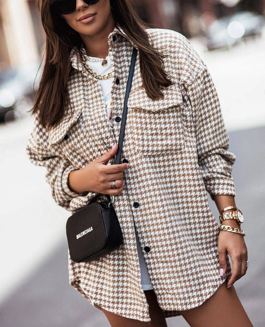Long-Sleeved Shirt Jacket