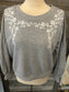 Grey Embroidered Sweatshirt