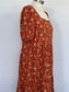 Burnt Orange Floral Dress