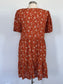 Burnt Orange Floral Dress