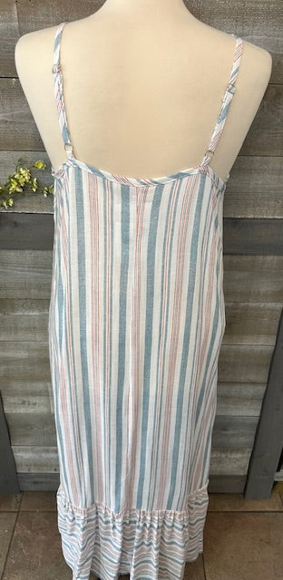 Striped Maxi Dress with Pockets