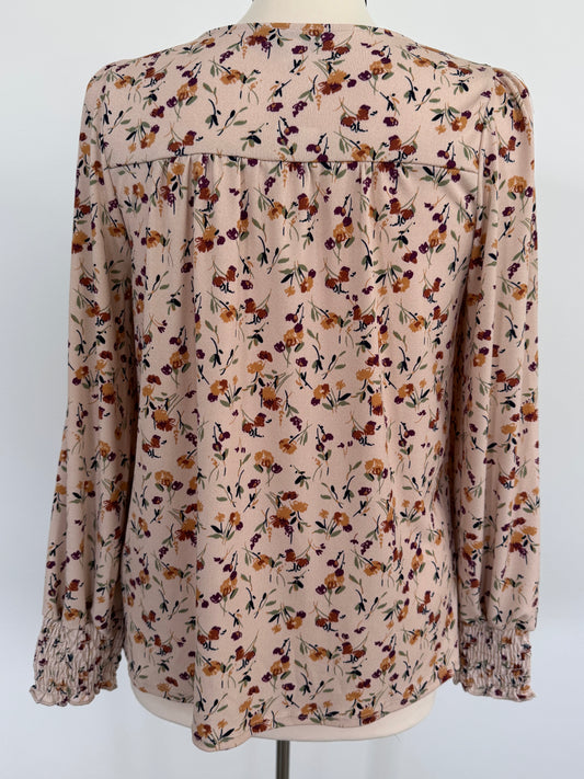 Cream Floral Blouse