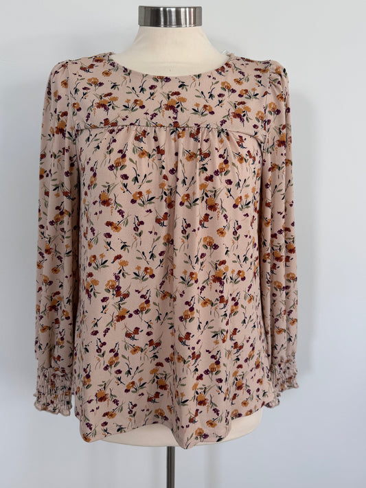 Cream Floral Blouse