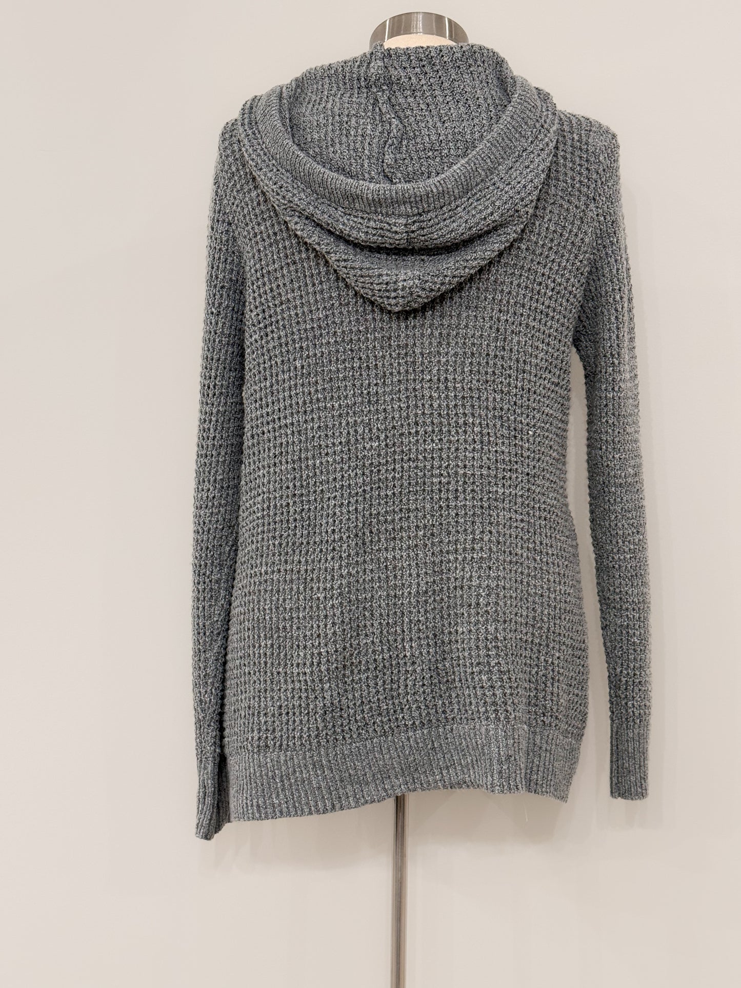 Waffle Knit Hooded Sweater