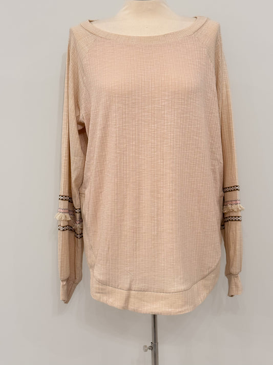 Cream Texture Long Sleeve