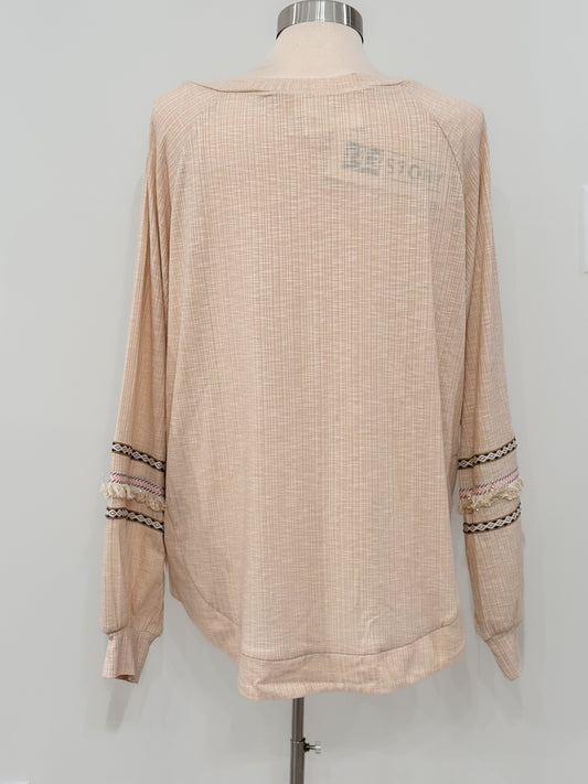 Cream Texture Long Sleeve