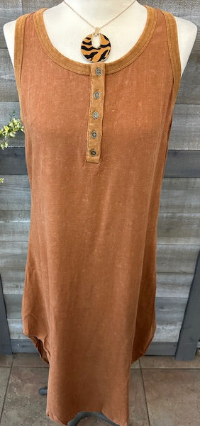 Brown Linen Dress