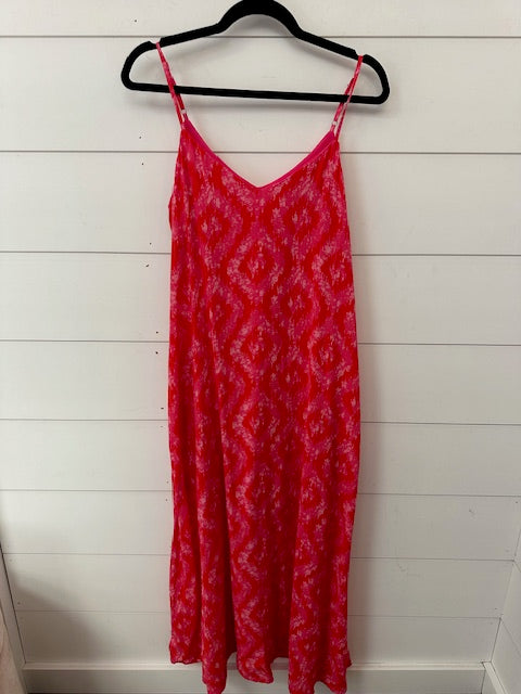 Pink Printed Maxi Dress