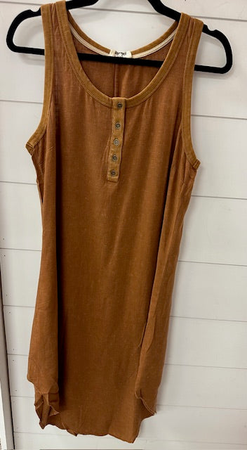 Brown Linen Dress