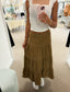 Carmel Boho Corduroy Midi Skirt