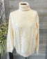 Cream Knit Turtleneck Sweater