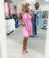 Mineral Wash Sleeveless Knot V Neck Pleated Denim Romper