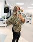 Olive Green Floral Blouse